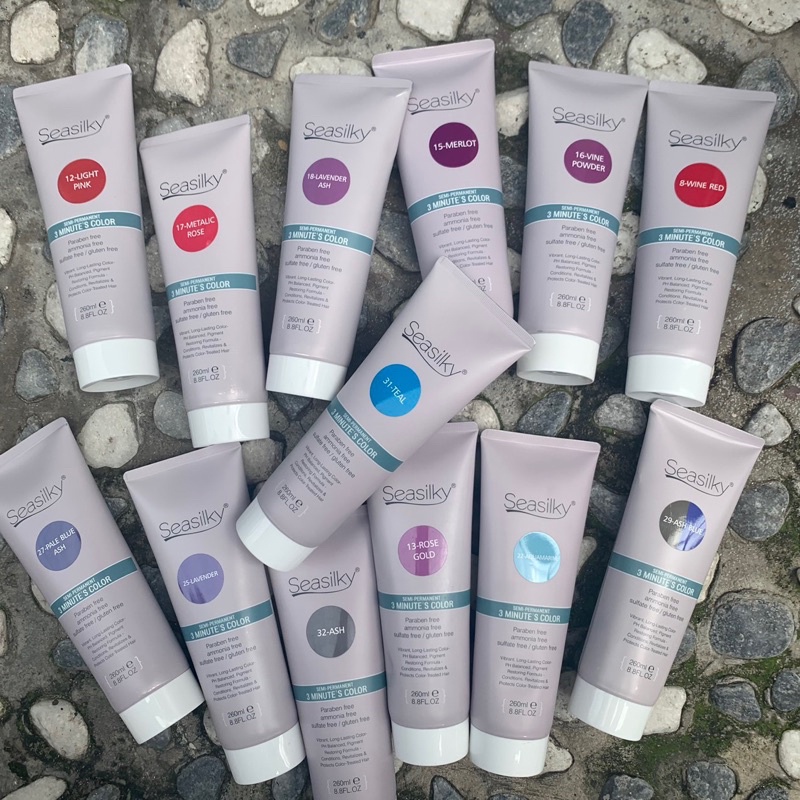 Hấp bổ sung hạt màu Seasilky SEMI-PERMANENT 3 Minute's Hair Color Conditioner 260ml