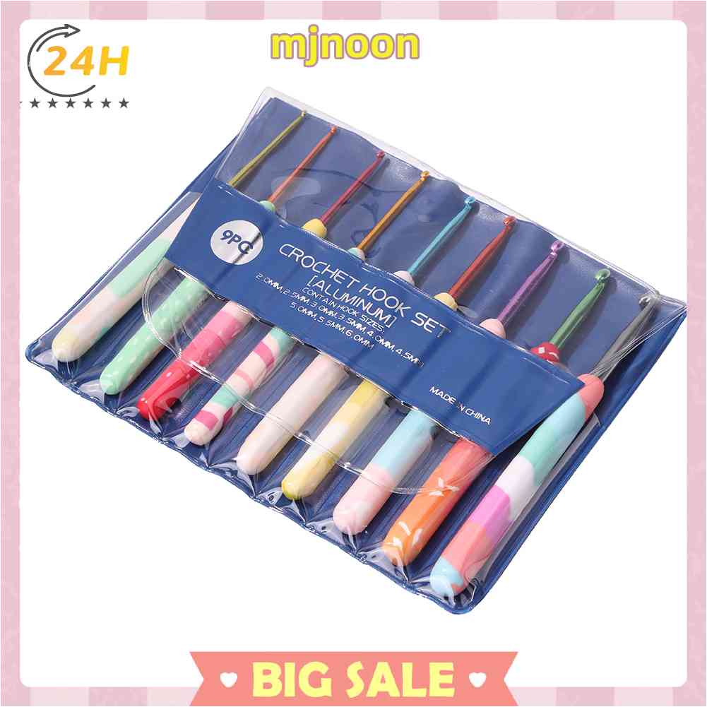 Set 9 Kim Móc Len Tay Cầm Mềm Nhiều Màu