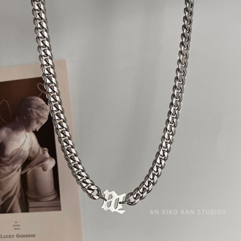 Vòng cổ Thép Titan Phong Cách Hip Hop Mới Cho Nam Nữ