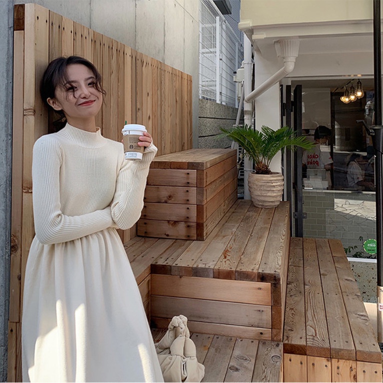 Đầm Dệt Kim Dài Tay Thiết Kế Mới Dày Dặn Thời Trang Dành Cho Nữ