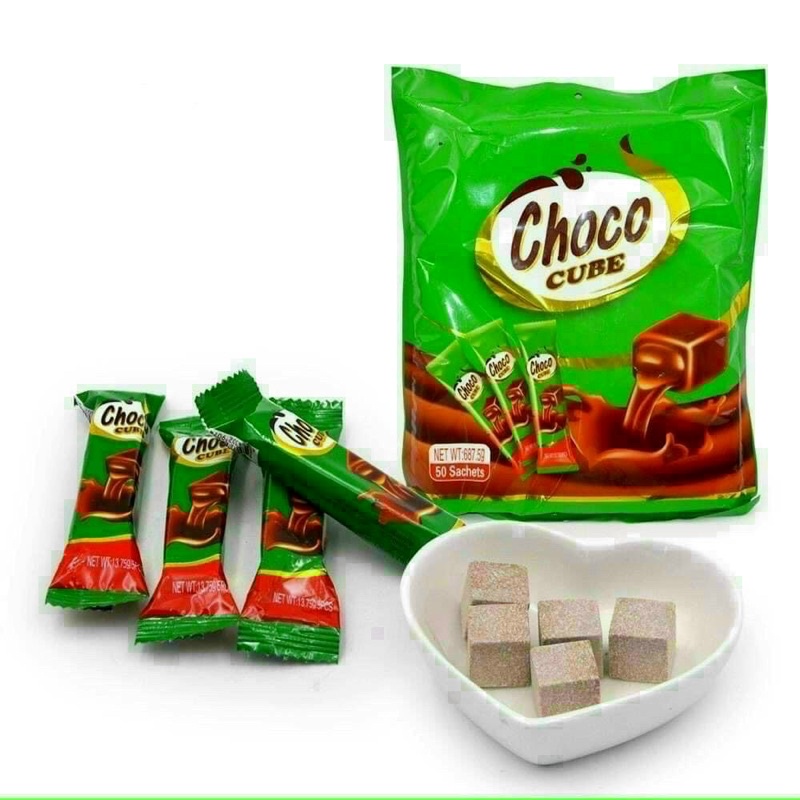 BỊCH 50 thanh kẹo choco cube -250viên