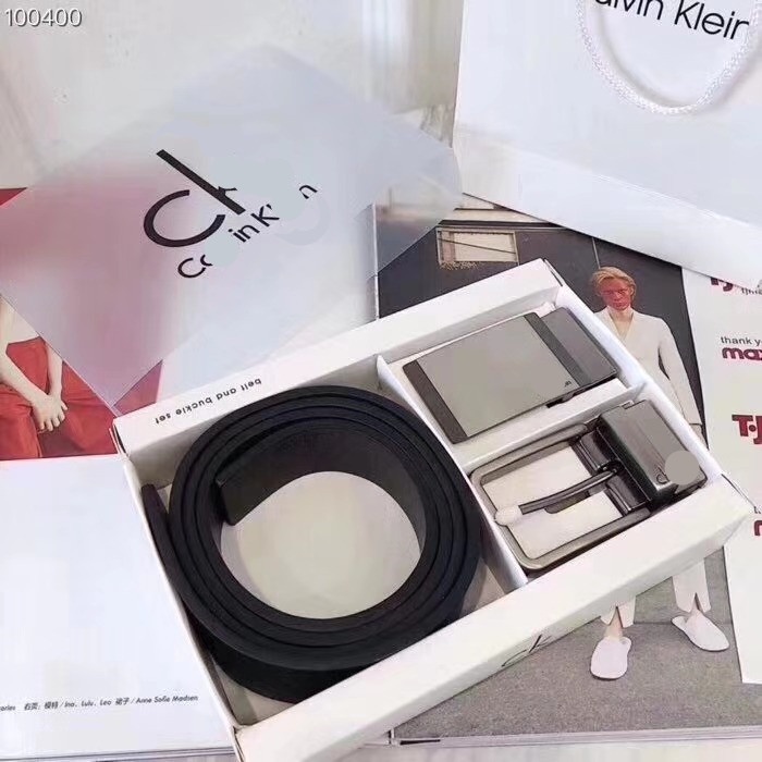(Mới) Thắt Lưng Nam, Dây Nịt Da Nam C-K 2 Mặt - Full Box Dây Trơn