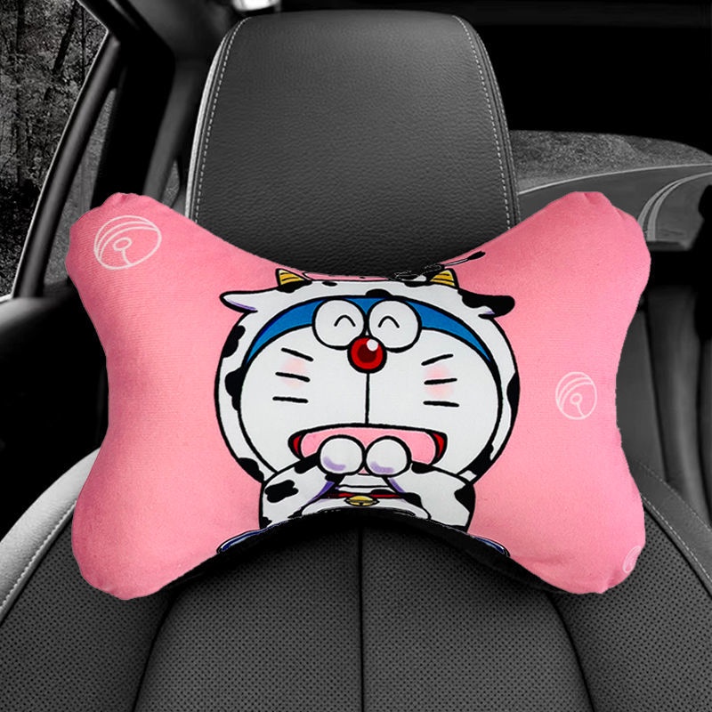 Cặp Gối Tựa Đầu Họa Tiết Hoạt Hình Doraemon Dễ Thương Trang Trí Nội Thất Xe Hơi