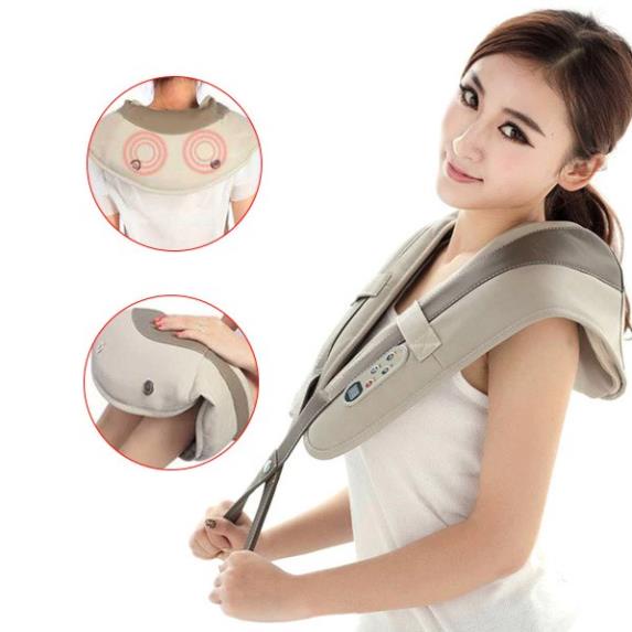 Máy massage đấm lưng vai cổ gáy, đai massage toàn thân cao cấp - Bảo Hành 12 tháng