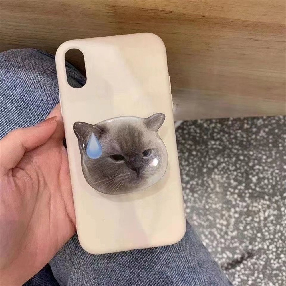 Cat Cake Bear Bracket Bear Airbag Bracket Retractable Cute Cartoon Cute Object Leader Dog Mobile Phone Airbag Bracket Retractable Cute Back Stick