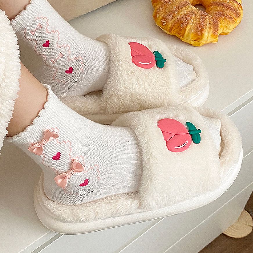 Dép Bông Đi Trong Nhà Hình Hoa Tulip Xinh Xắn