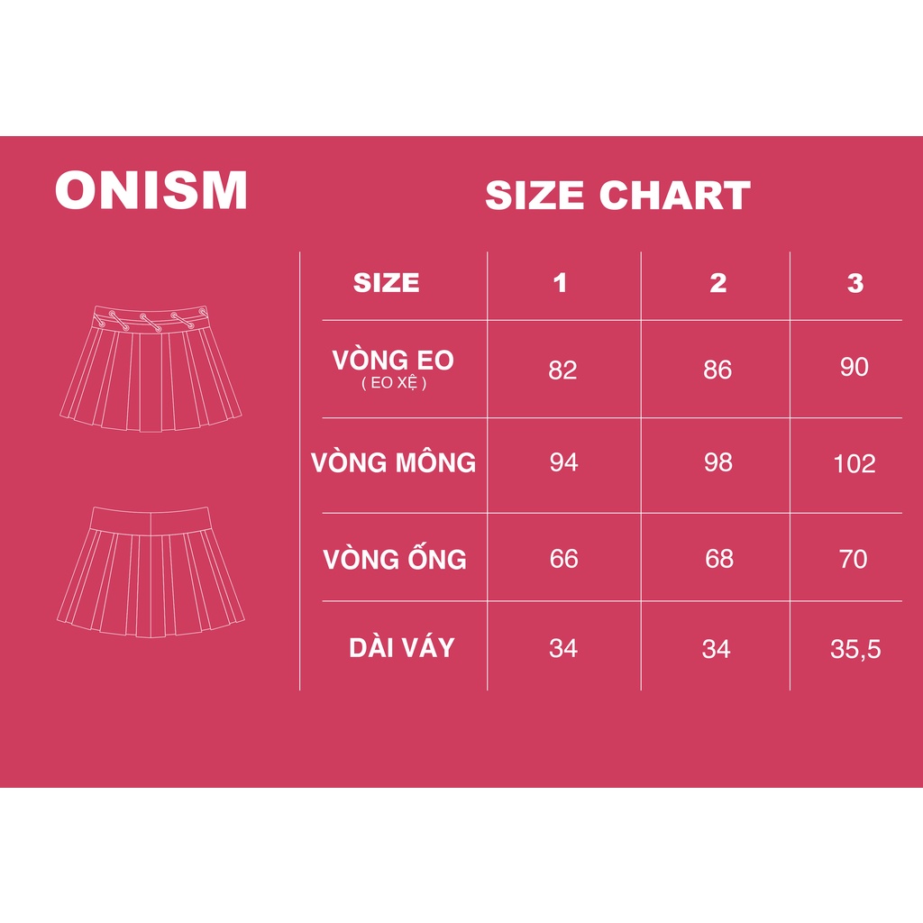Váy ngắn nữ xếp li Onism Alice skirt màu da - Minidrop22 Onism