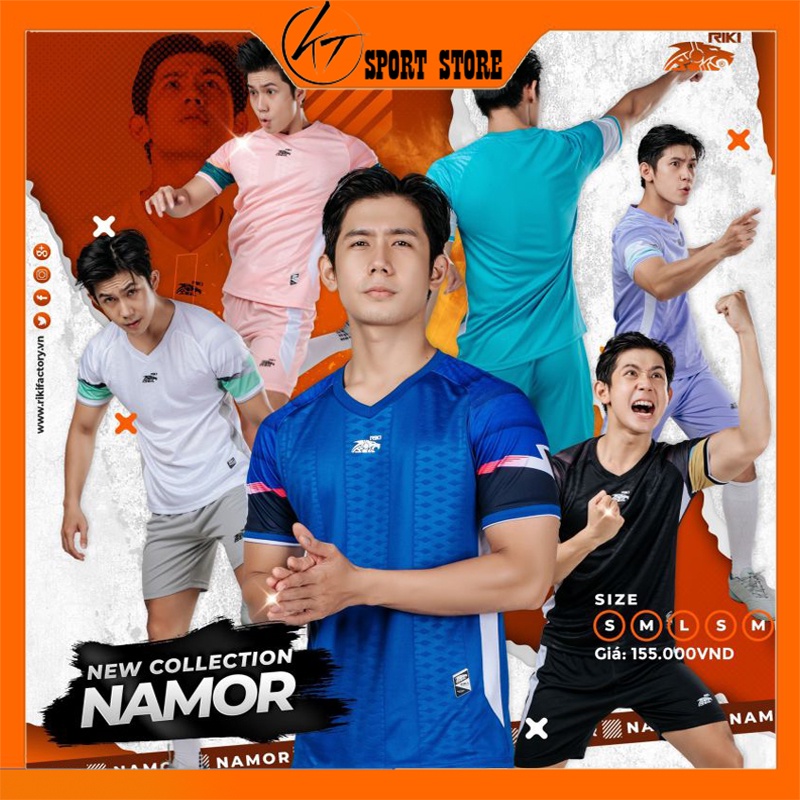 Quần áo bóng đá Riki Namor ,Bộ đồ đá bóng không logo co giãn ,thấm hút cực tốt