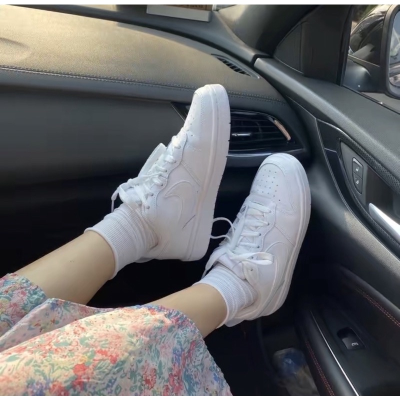 Giày Nike Court Borough Low 2 GS All White