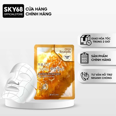 Mặt Nạ Dưỡng Sáng, Săn Chắc Da Sữa Ong Chúa 3W Clinic Royal Jelly Mask Sheet 23ml