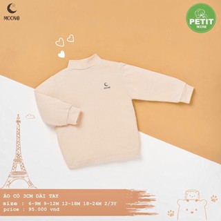 Áo cổ 3 phân Moon chất vải petit cho bé