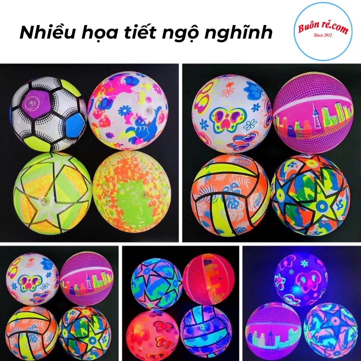 Bóng silicon phát sáng nhiều màu cho bé - Bóng thể thao nhiều màu phát sáng silicon an toàn Br01652