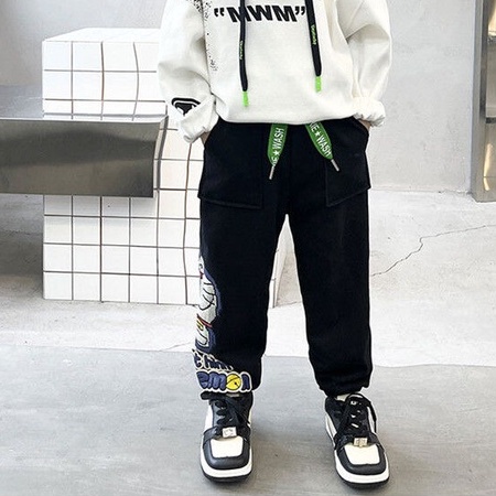 Quần dài cotton in hoạ tiết Doraemon nhiều màu cho bé gái & bé trai  N01325