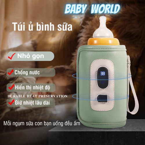 Túi Ủ Bình Sữa Di Động Chống Nước Cao Cấp có điều chỉnh nhiệt độ