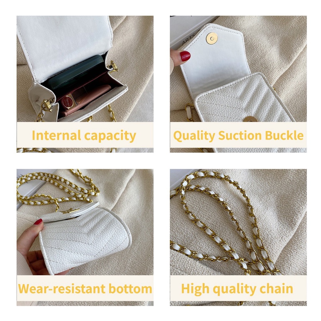 Túi Nhỏ Đựng Điện Thoại Di Động Dạng Phong Bì Đơn Giản Mẫu Mới Năm 2021 Cho Nữ Túi Đeo Chéo Phối Dây Xích Thiết Kế Nhỏ Gọn Thời Trang