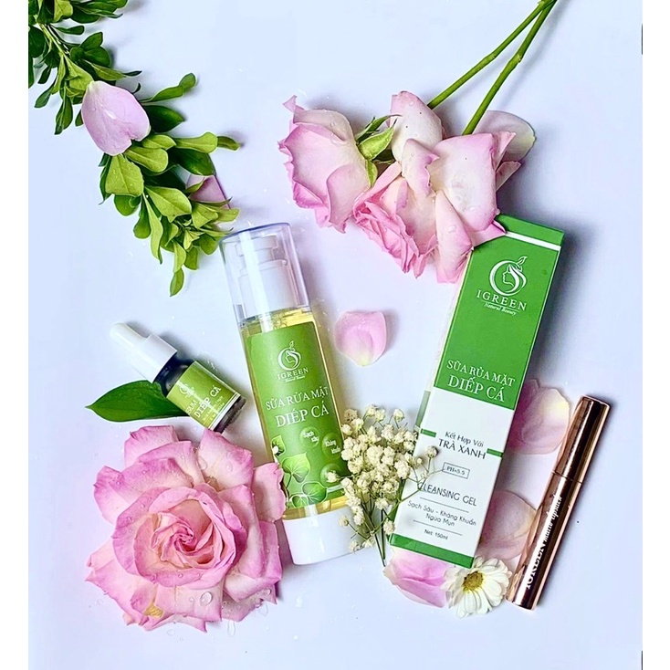 Sữa rửa mặt Diếp Cá IGREEN 150ML -  Dạng Gel sạch sâu, phù hợp với mọi làn da