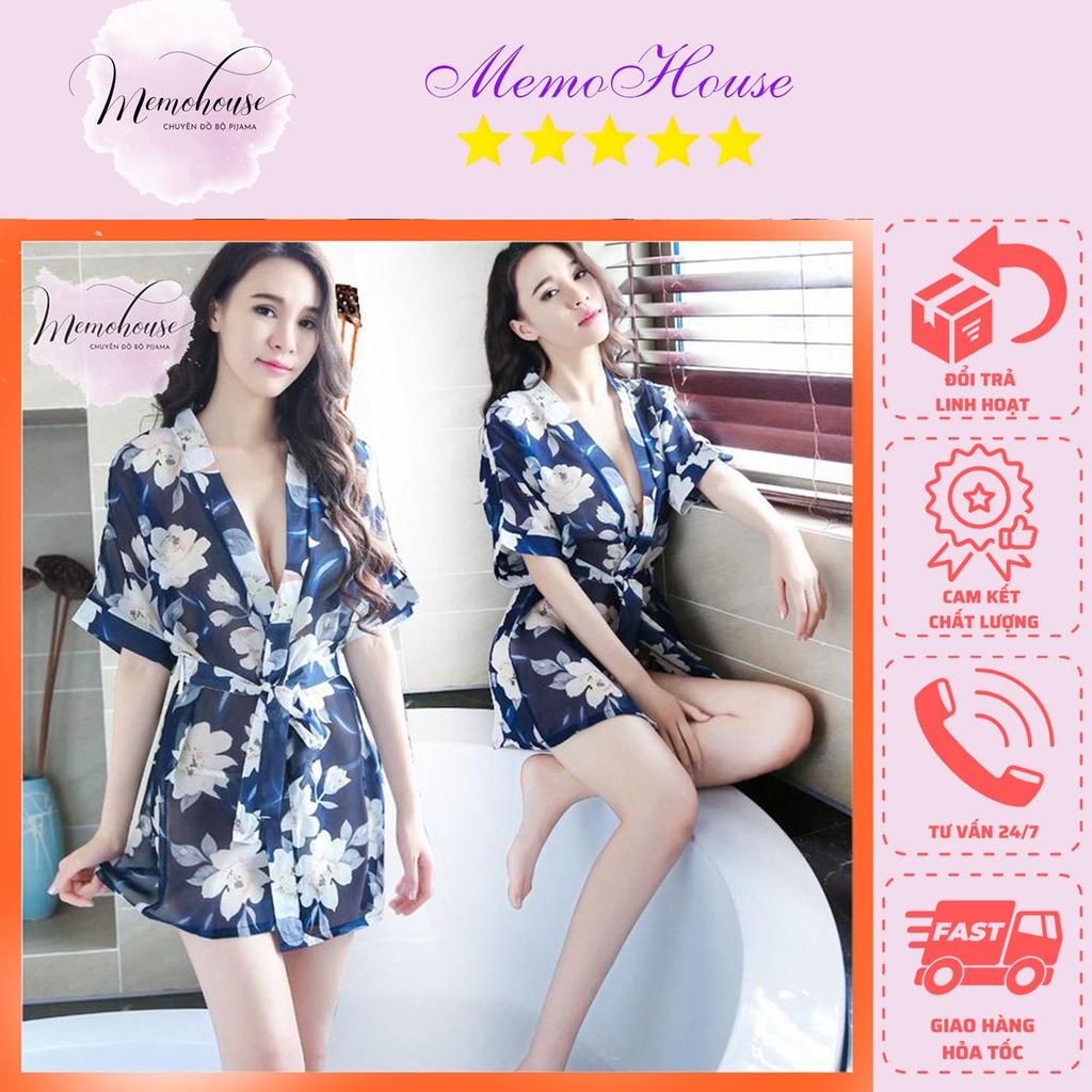 Đầm ngủ gợi cảm Kimono (tặng kèm quần lót)