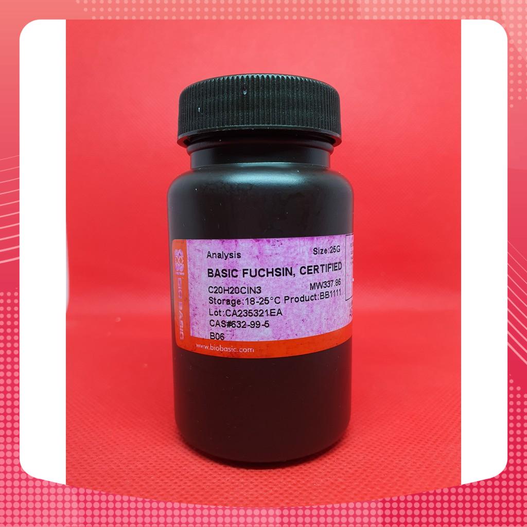 Hóa Chất Basic Fuchsin, certified- Biobasic Canada Lọ 25g