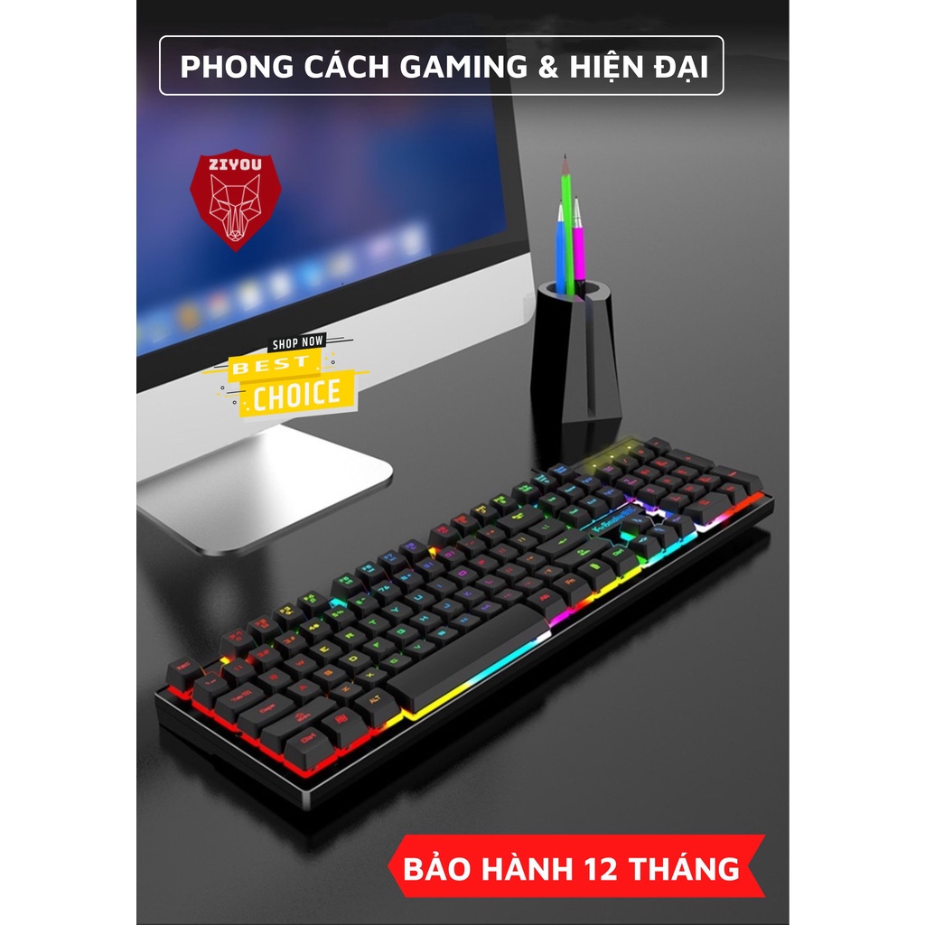 Bàn Phím Gaming Ziyou K-Snake4 Led Chơi Game Chuyên Nghiệp Dùng Cho Máy Tính, Laptop, PC