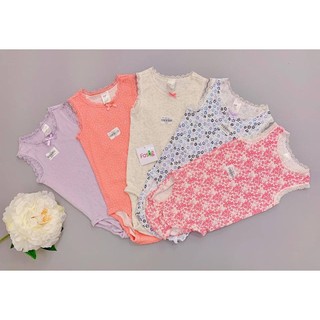 [6-13kg] Bodysuit 3 Lỗ Bé Gái HM - Trắng Hoa