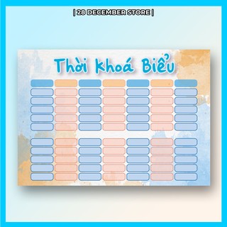Thời khóa biểu size A6 (Decal dán được) họa tiết dễ thương