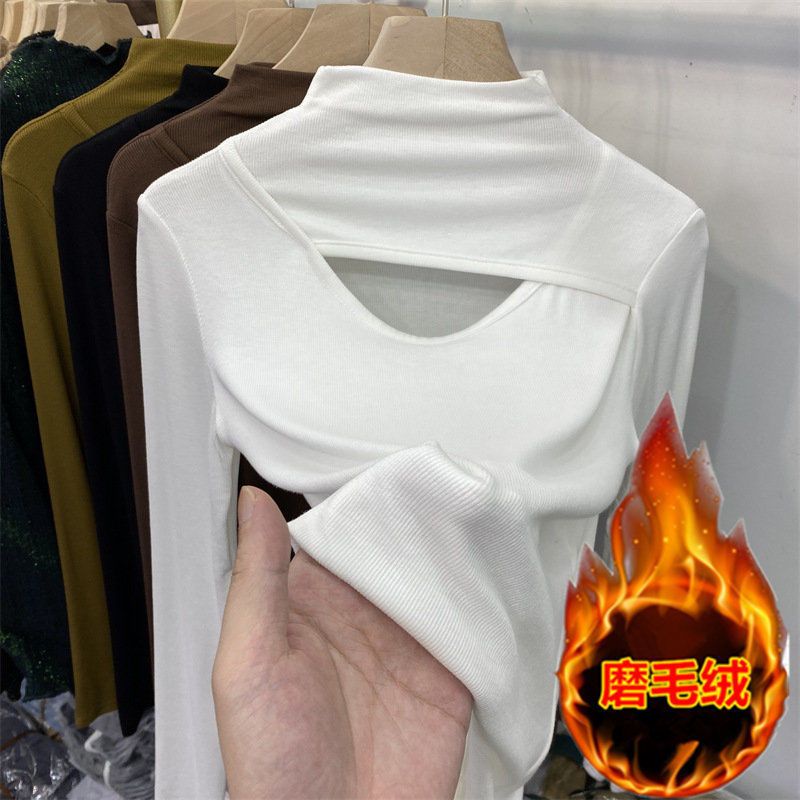 Áo Thun DàI Tay Cổ Cao ThiếT Kế MớI Cho Nữ