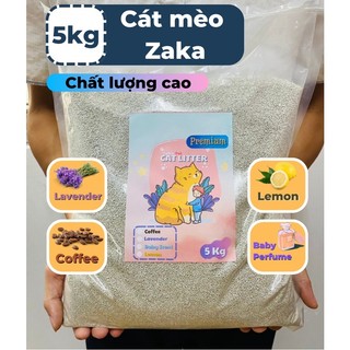 Cát mèo liti Zaka 5kg khử mùi và vón cục hiệu quả