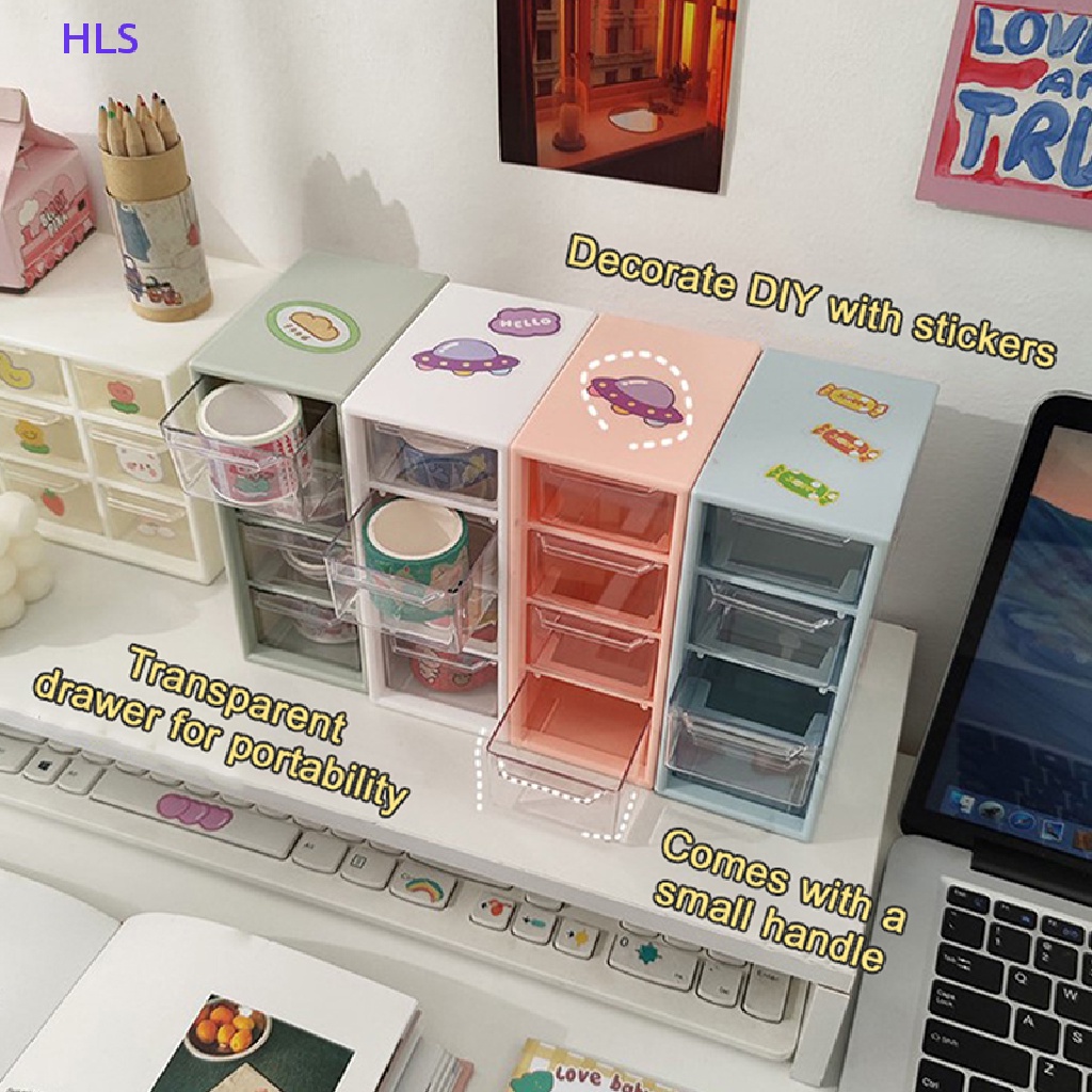 [HLS] Hộp Đựng Đồ Trang Điểm Để Bàn 4 Ngăn Nhỏ