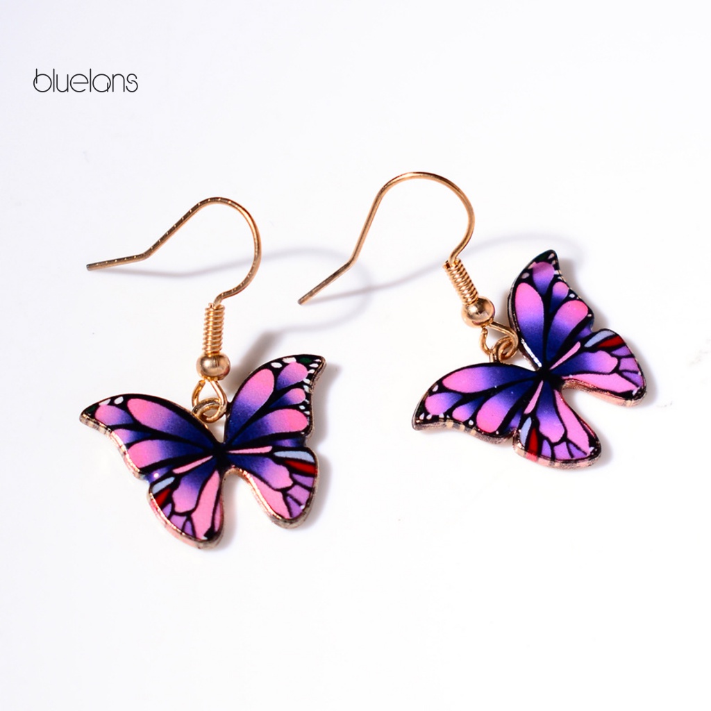 1 Đôi Bông Tai Thả Hình Bướm Nhiều Màu Sắc 3 Màu Lựa Chọn Thời Trang Dự Tiệc