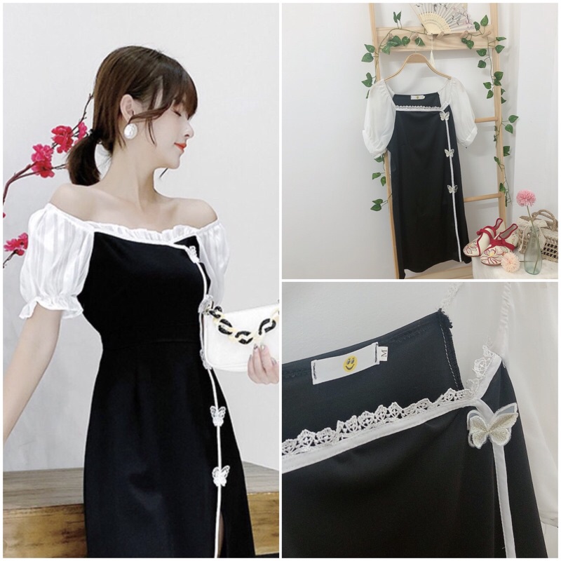 Sườn xám nhung cách tân đầm nhung xinh