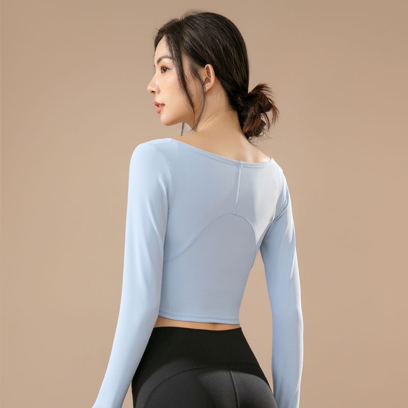 Áo Thun Thể Thao Tay Dài Cổ Chữ V Ôm Dáng Thanh Lịch 1011