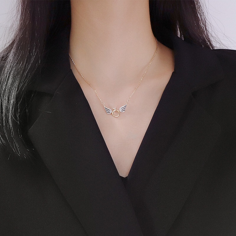 Vòng cổ Hình Đôi Cánh Thiên Thần Thiết Kế Xinh Xắn Thời Trang Dành Cho Nữ