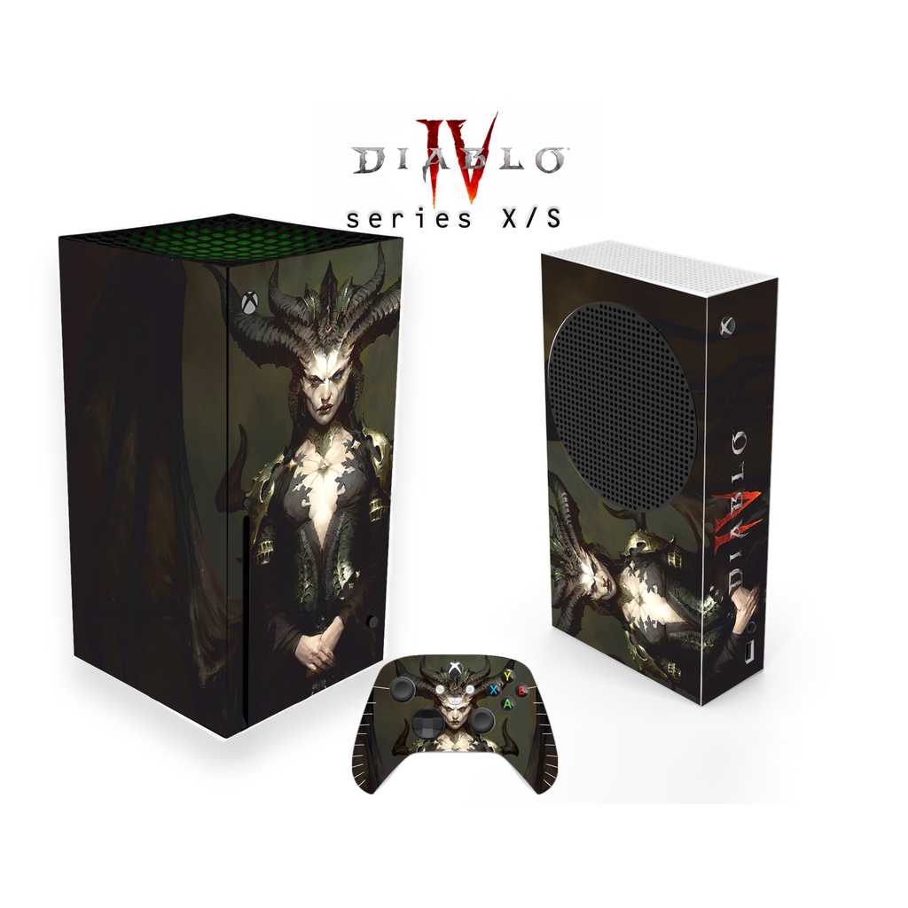 Skin dán máy game Xbox series X - Diablo IV hoặc làm theo yêu cầu