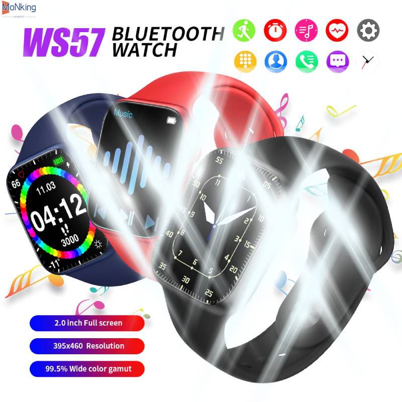 WS57 2022 Mới Đồng Hồ Thông Minh Nam Full Màn Hình Theo Dõi Sức Khỏe Tập Thể Thao Chống Nước Bluetooth Cho Android Ios Đồng Hồ Thông Minh Smartwatch nam Hộp ^ MK ^