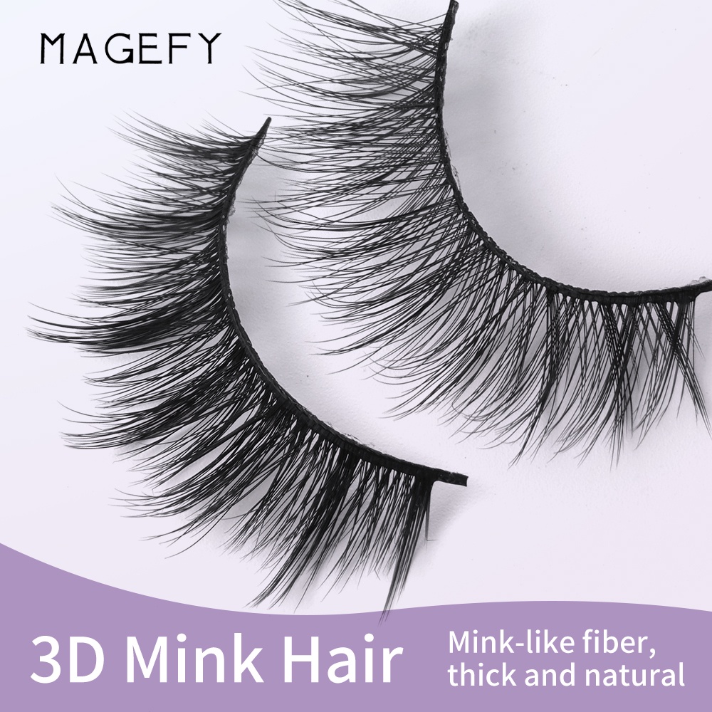 Set 5 Cặp Lông Mi Giả Dày Tự Nhiên Kèm Túi Đựng Tiện Lợi