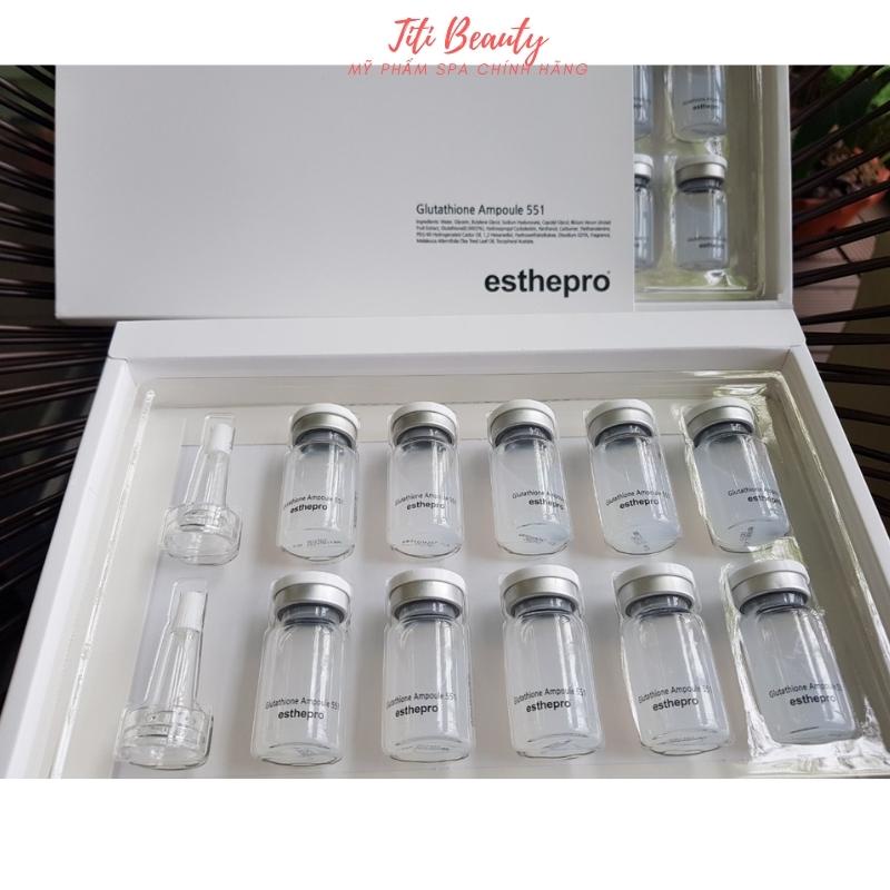 Tế Bào Gốc trắng da Glutathione Ampoule 551 Esthepro  dưỡng da trắng sáng se khít lỗ chân lông