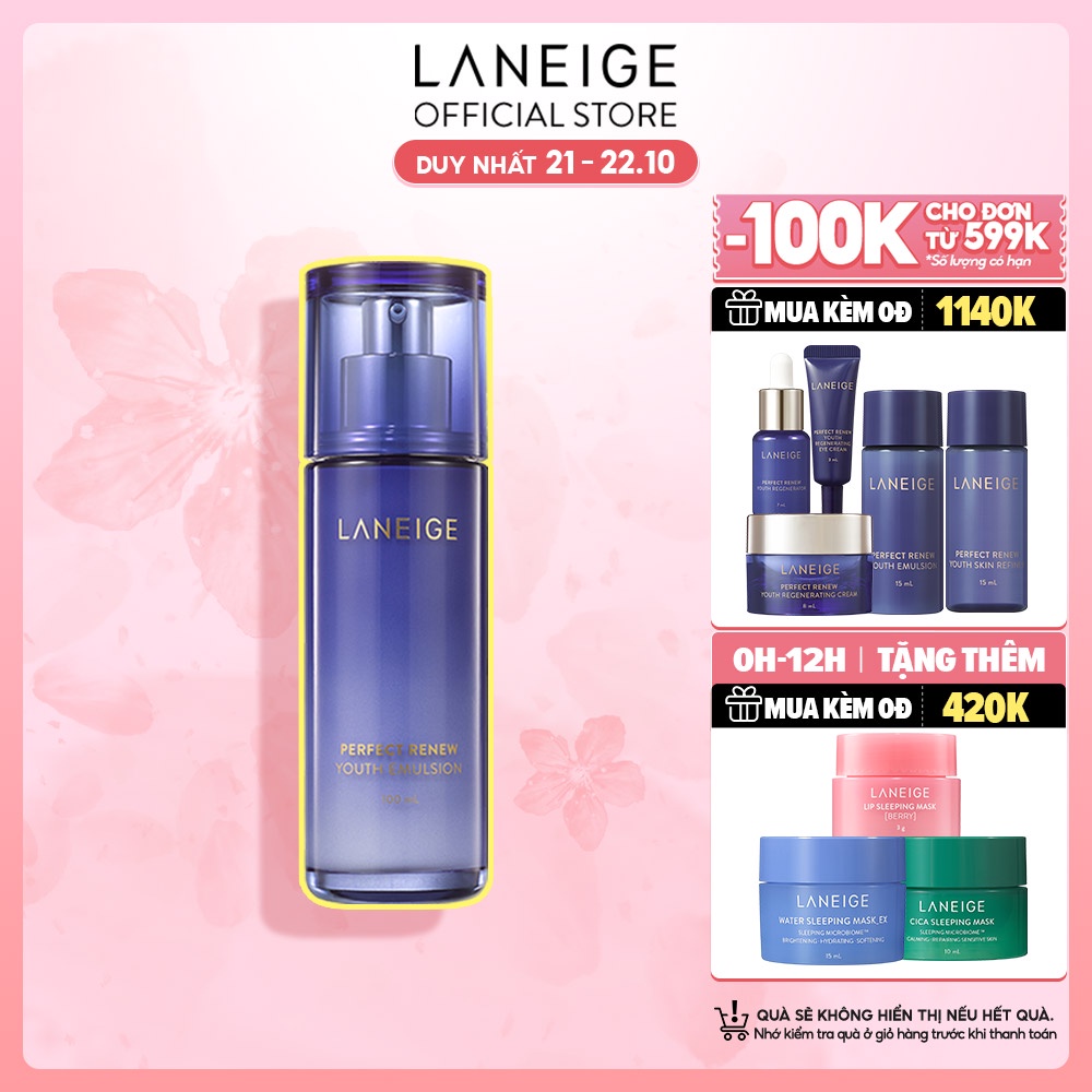 Sữa dưỡng giúp ngăn ngừa lão hóa LANEIGE Perfect Renew Youth Emulsion 100ml