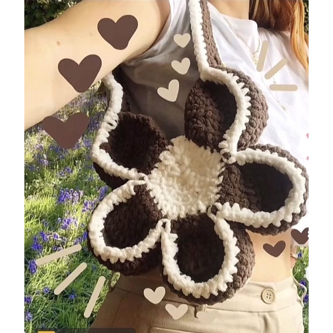 Túi Len Đeo Vai Bloom Flower Bag Handmade