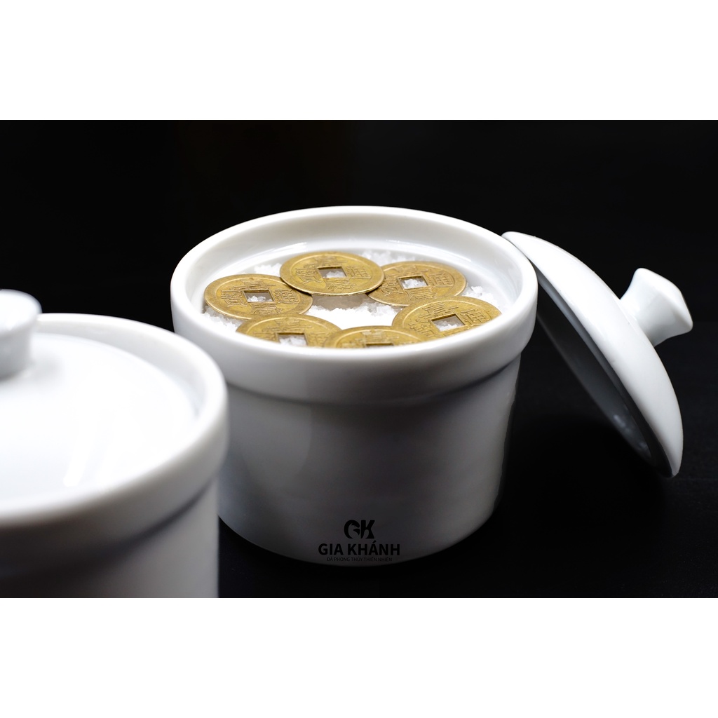 HŨ MUỐI + ĐỒNG XU PHONG THỦY TRỪ PHONG LONG VÀ XUI XẺO