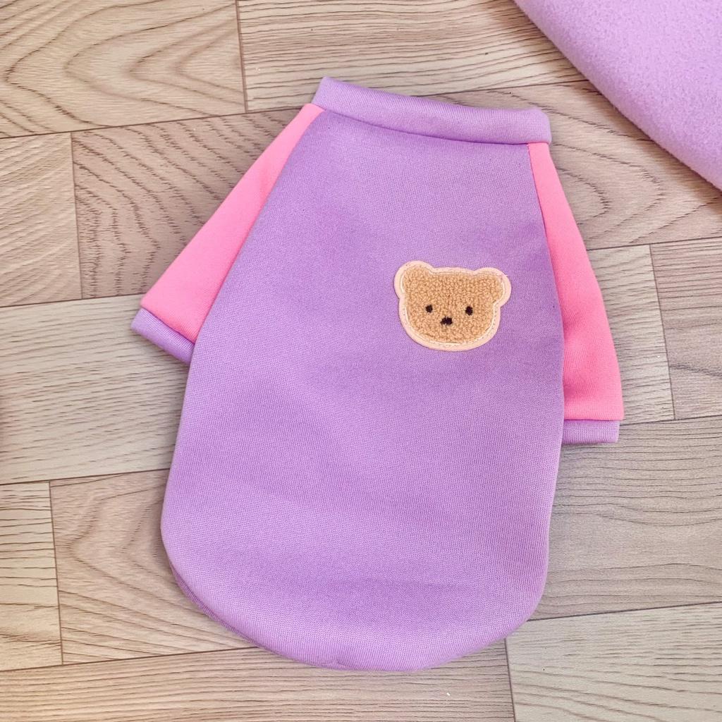 [Dài Tay]Áo nỉ bông dài tay nhiều họa tiết cho thú cưng , quần áo chó mèo thu đông