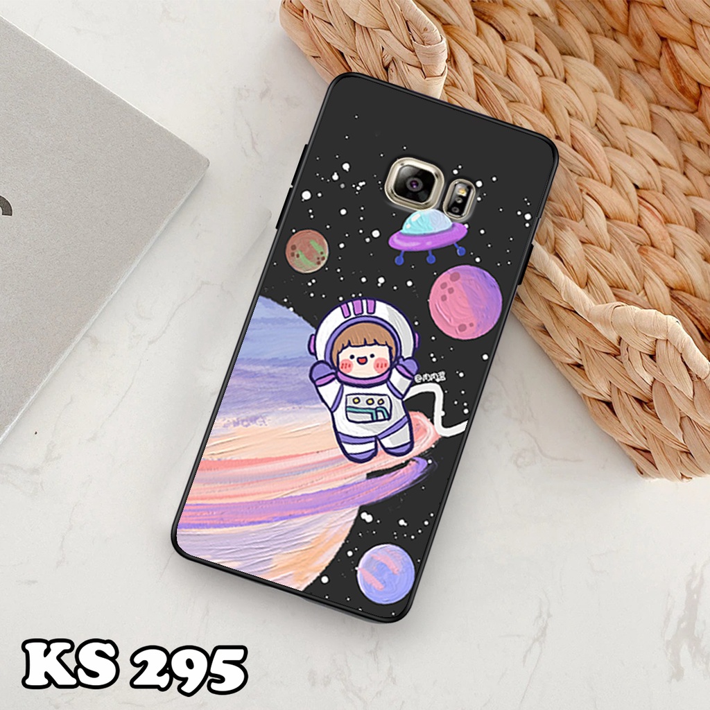 Ốp lưng Samsung S6 - Samsung S6 Edge - Samsung S6 Edge+ - Ốp in hình Ngân hà &amp; Roro Jumb - Lưng nhám viền TPU