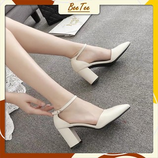 Giày cao gót 7 phân chất da đẹp dáng công sở - Giày dép nữ BeeTee G01