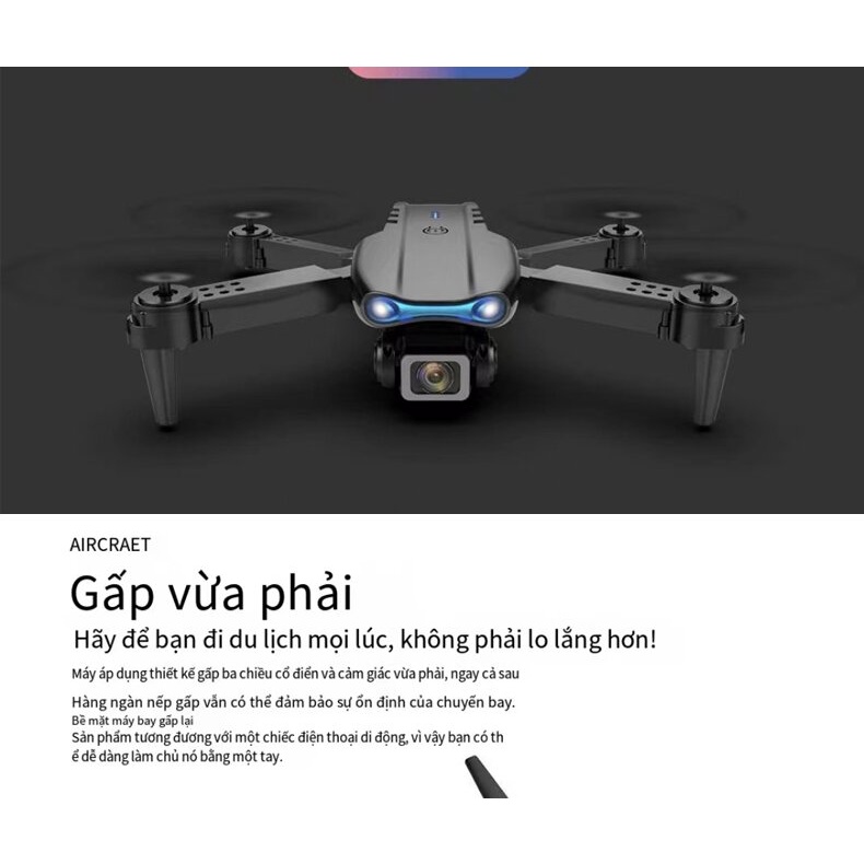 ⚡️Flycam 4k E99pro Drone HD DRONE Camera tiêu điểm tự động Kép Có Định Vị 4K WiFi DRONE với điều khiển từ xa🔥 