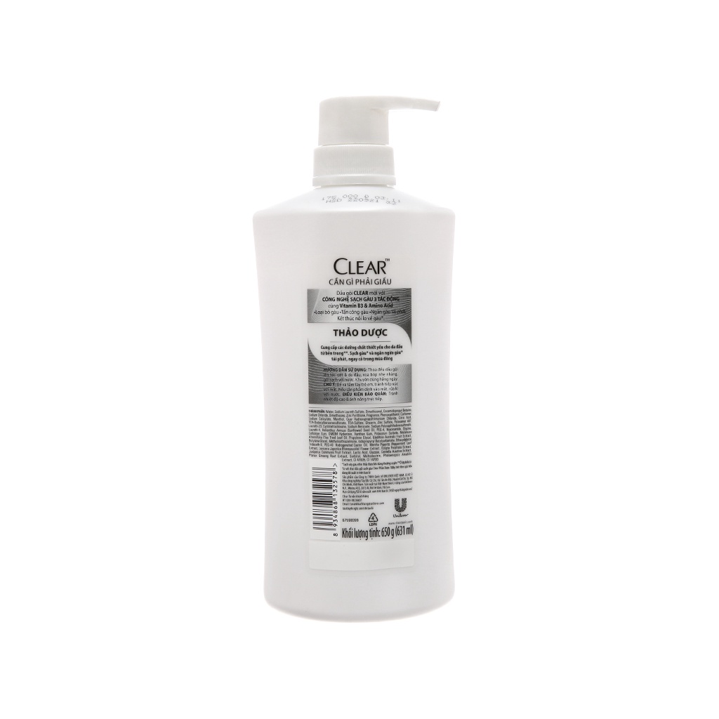 Dầu gội Clear Botanique 9 thảo dược quý 630g