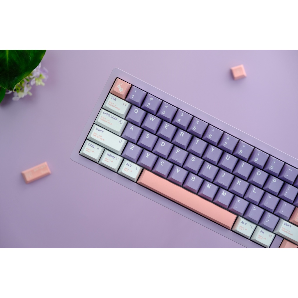 GMK Violets Keycap, 129 phím PBT Keycaps Cherry Profile DYE-SUB Cá nhân hóa GMK Keycaps cho bàn phím cơ