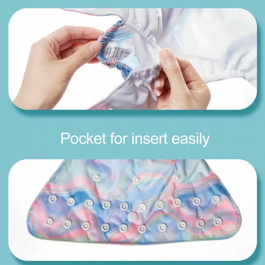 Bộ 4 Vỏ Bọc Tã Lót Chống Thấm Nước Giặt Được Chống Rò Rỉ In Họa Tiết Xinh Xắn Tiện Dụng Cho Bé