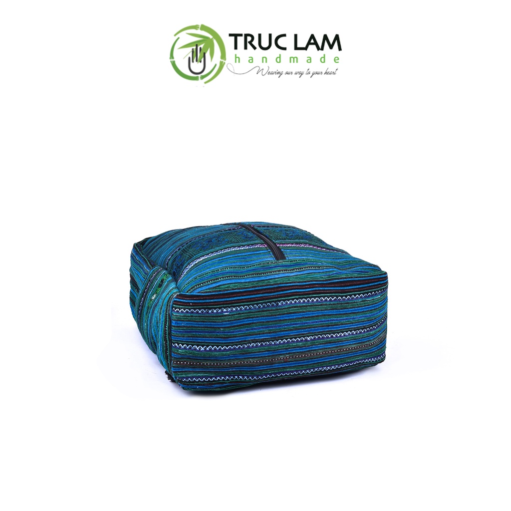 Balo Nam Nữ Thời Trang Unisex Trúc Lâm Handmade TCBL11 Vải Thổ Cẩm Cao Cấp Kiểu Dáng Đa Năng Hiện Đại