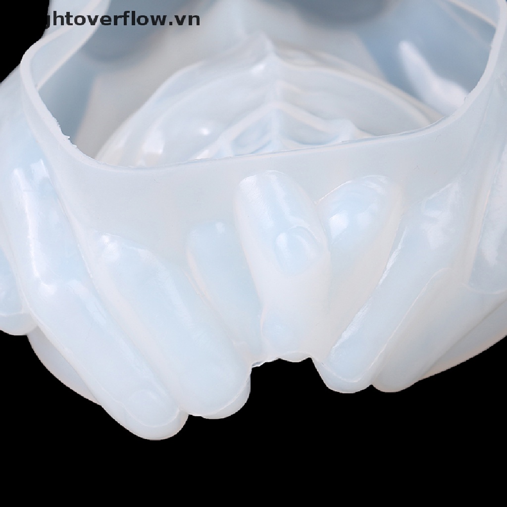 Khuôn Silicon Hai Tay Cầm Làm Chậu Hoa Đất Sét Xi Măng DIY