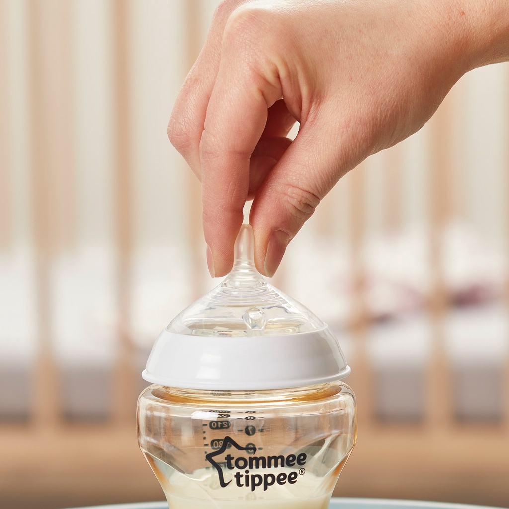 COMBO Bình sữa PPSU ty siêu mềm tự nhiên Tommee Tippee Closer to Nature 260ml & Ty ngậm siêu nhẹ Tommee Tippee