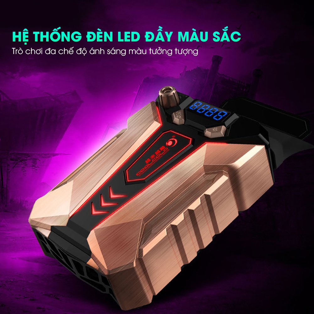 Hút gió tản nhiệt laptop SIDOTECH MAGIC 7 mini hợp kim nhôm cao cấp chống ồn trang bị màn hình LCD cùng đèn LED gaming